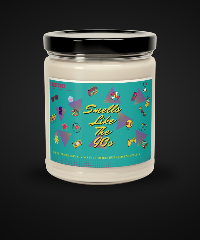Smells like the 90s! Throwback 90s nostalgia candle! Perfect for the 90s babies! Gift candle comes in 5 scents, 90s Nostalgia, 90s, 90s candle, personalized candle, personalized + gift, soy wax candle, handmade candle, smells like the 90s candle