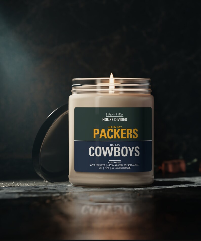 Personalized Sports Candle House Divided NFL, NBA, MLB Candle Custom
