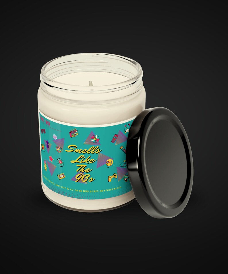 Smells like the 90s! Throwback 90s nostalgia candle! Perfect for the 90s babies! Gift candle comes in 5 scents, 90s Nostalgia, 90s, 90s candle, personalized candle, personalized + gift, soy wax candle, handmade candle, smells like the 90s candle