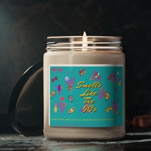 Smells like the 90s! Throwback 90s nostalgia candle! Perfect for the 90s babies! Gift candle comes in 5 scents, 90s Nostalgia, 90s, 90s candle, personalized candle, personalized + gift, soy wax candle, handmade candle, smells like the 90s candle