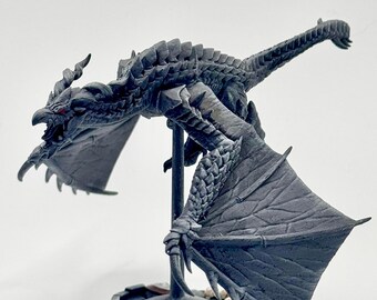 Stone Wyvern Mini, Dungeons and Dragons, Fully Painted