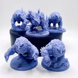 Owlbear Mini, Horned Owlbear Miniature, Pack of Owlbears Minis, Dnd Owlbear Mini