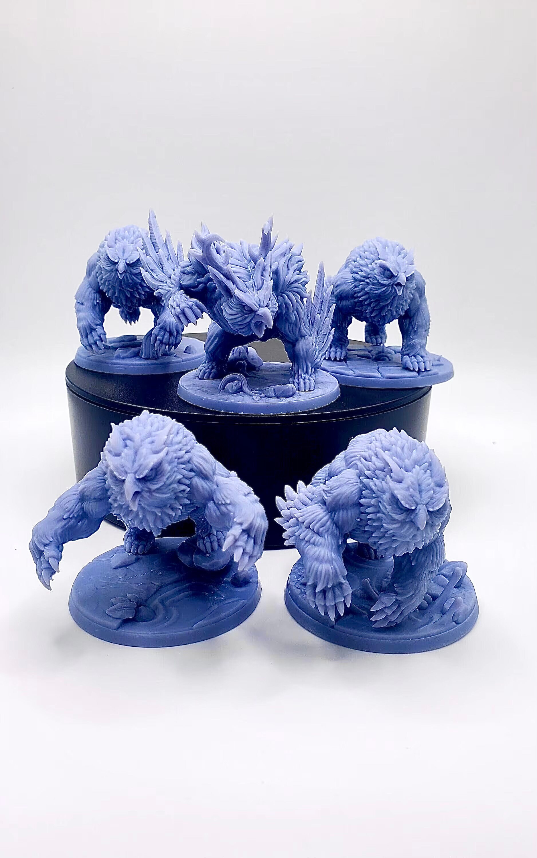 Owlbear Mini, Horned Owlbear Miniature, Pack of Owlbears Minis, Dnd ...