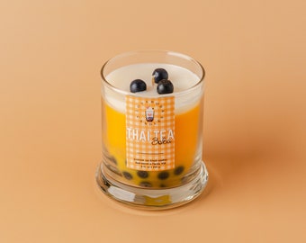 Thai Tea Boba Candle: 9oz Soy Wax Candle
