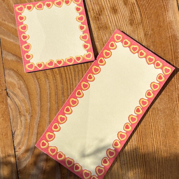 Handmade Jelly Cookie Notepad, Memo Pad Set