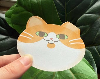Handmade Cat Memo Pad, Stationery, Small Notepads
