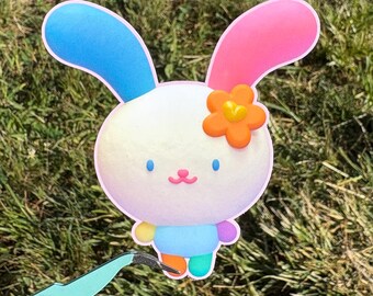 Usahana Vinyl Sticker | Sanrio Inspired Bunny, Kawaii Illustration