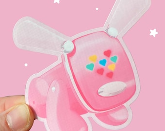 Pink iDog Vinyl Sticker | Y2K Kawaii Robot