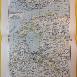 1877 SKANDINAVIEN BALTISCHE STAATEN Vintage Geographie Karte 11,5 x 9,5 C19-6