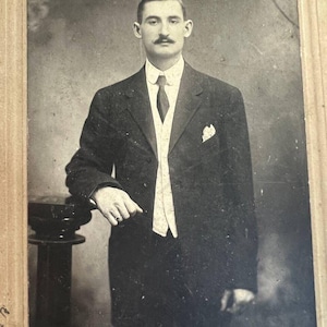 1800 Vintage Kabinett Karte Gentleman New York The Gem Fotostudio Rohmer C7