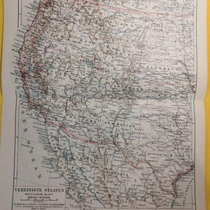 1875 Stati Uniti occidentali Vintage California Nevada MAPPA Orig. 11,5 x 9,5 C17-5