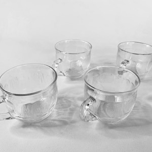 Set of 4 Arcoroc Fleur glasses - tea glass / coffee glass - Arcoroc France