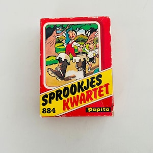 Cuarteto de Cuentos de Hadas Vintage – Papita n.° 884 de 1965 - Juego de cartas nostálgico
