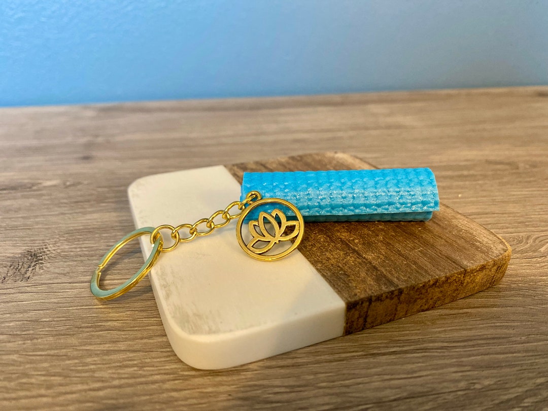 Yoga Gift Yoga Mat Keychain Yoga Teacher Music Teacher Etsy