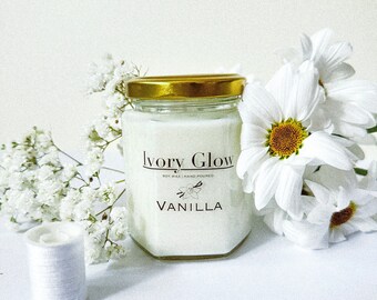 Vanilla Candle, Calming Candle, Sweet Candle - Soy Wax