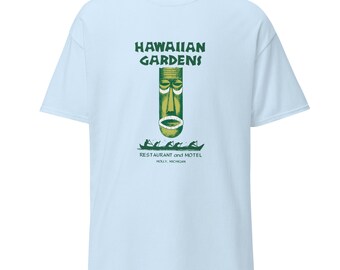 Hawaiian Gardens Holly Michigan Tiki Bar Shirt 1960s