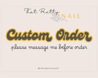 Custom Press-On Nail Set | Personalized Nail Design | Made-to-Order Press-On Nails | Choose Your Shape, Size Style @thatprettynail