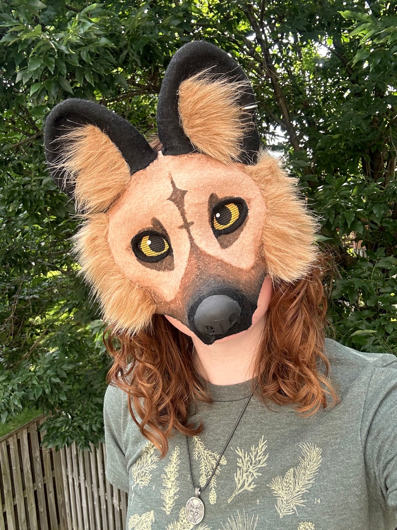 African Wild Dog Therian or Cosplay Mask - Etsy