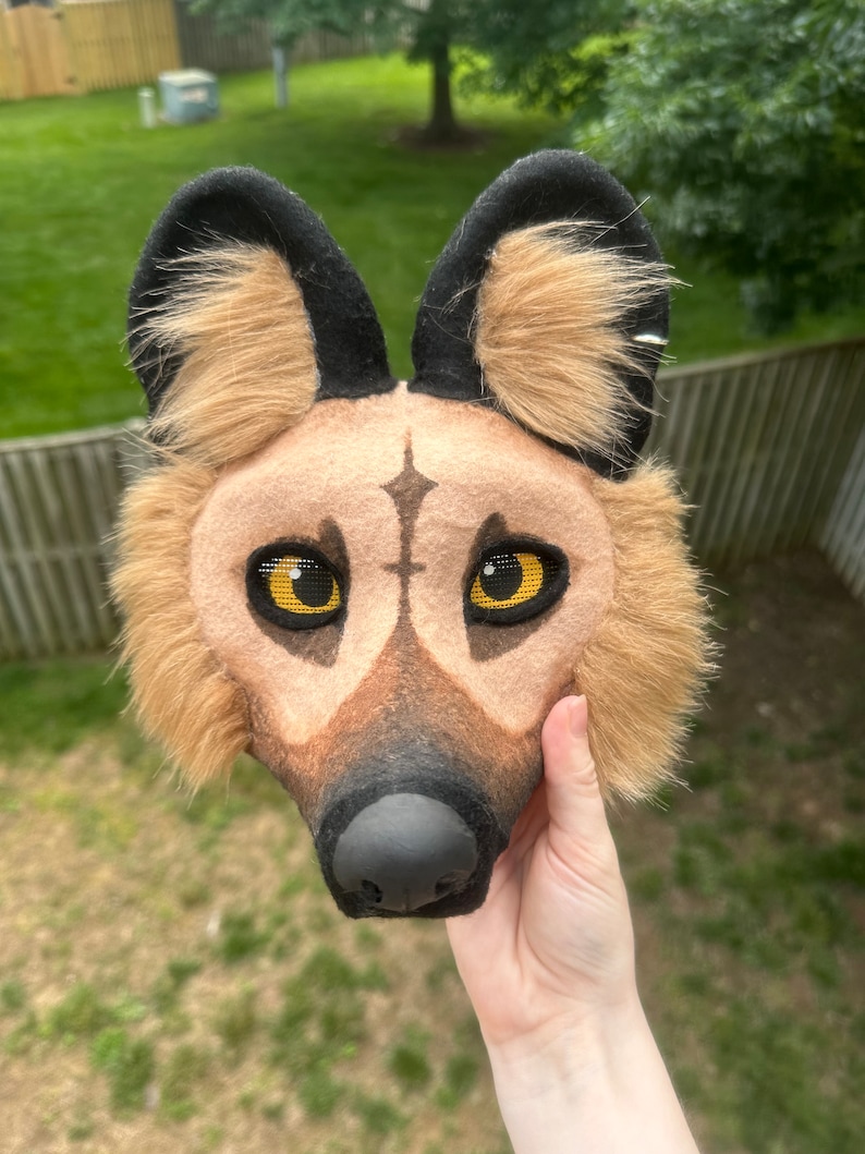 African Wild Dog Therian or Cosplay Mask - Etsy