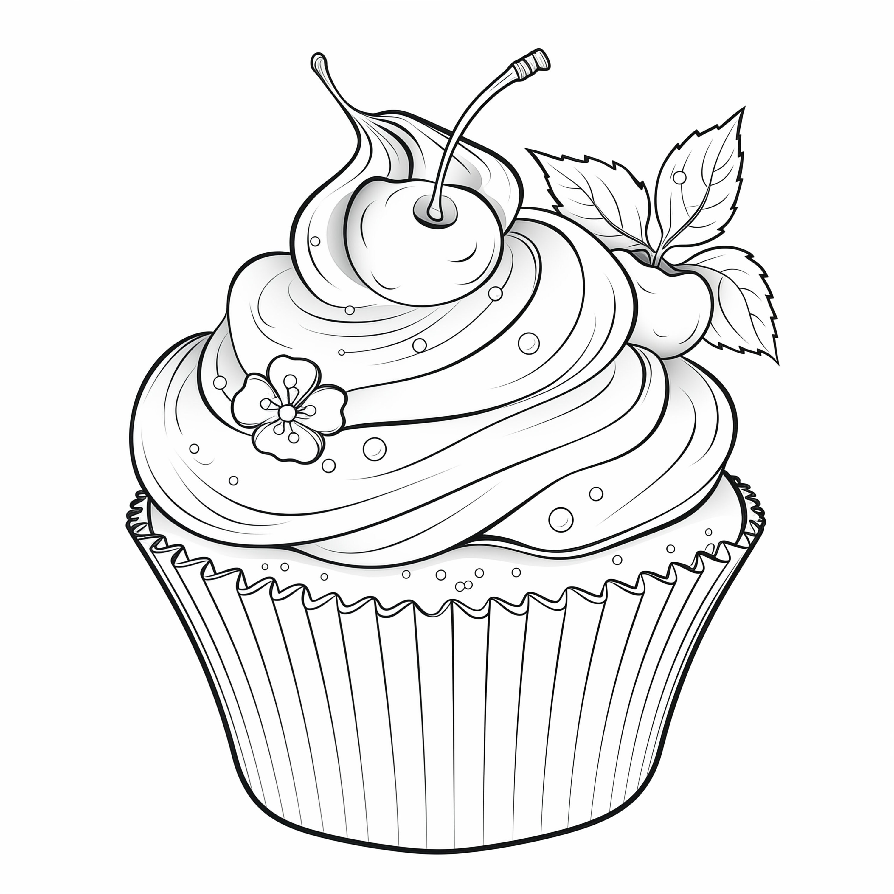 Cupcake Coloring Book 25 Coloring Pages for Adults and Kids Cupcake