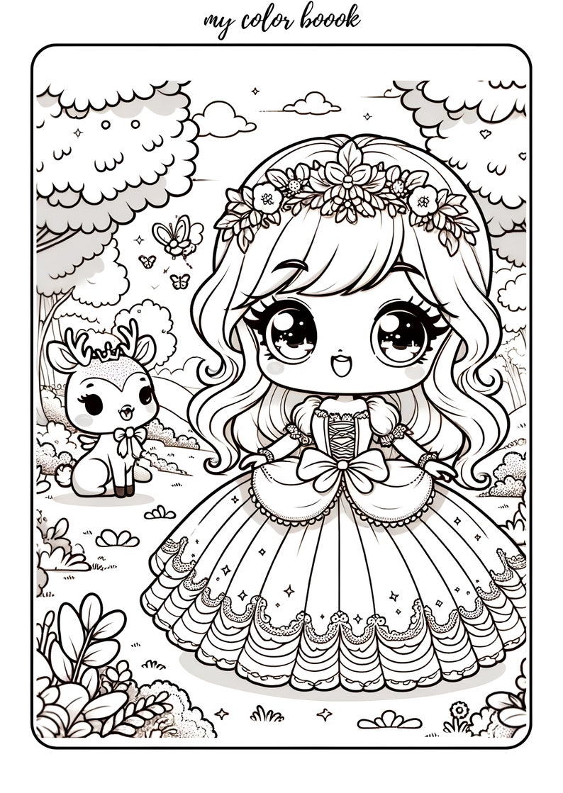 Princess Coloring Pages for Kids, 25 Coloring Pages, Princess Coloring ...