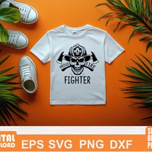Firefighter Helmet Axe SVG, Fireman Cut File, Fire Rescue Silhouette, Fire Department Clipart, Digital Download