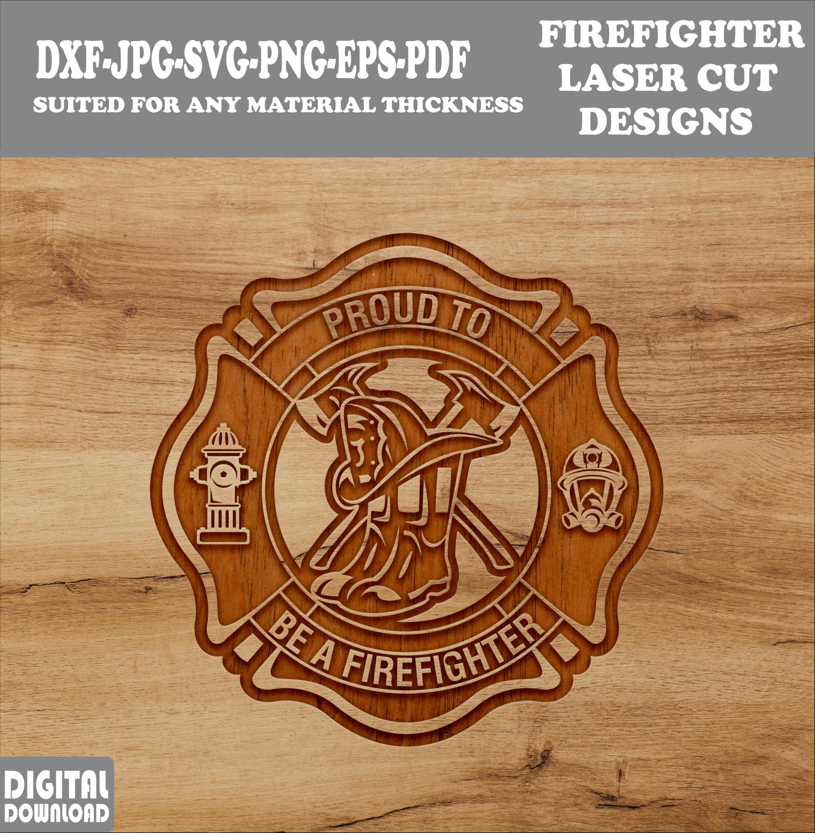 Firefighter Signs Bundle, Custom Name Sign Laser Cut, Fire Fighter ...