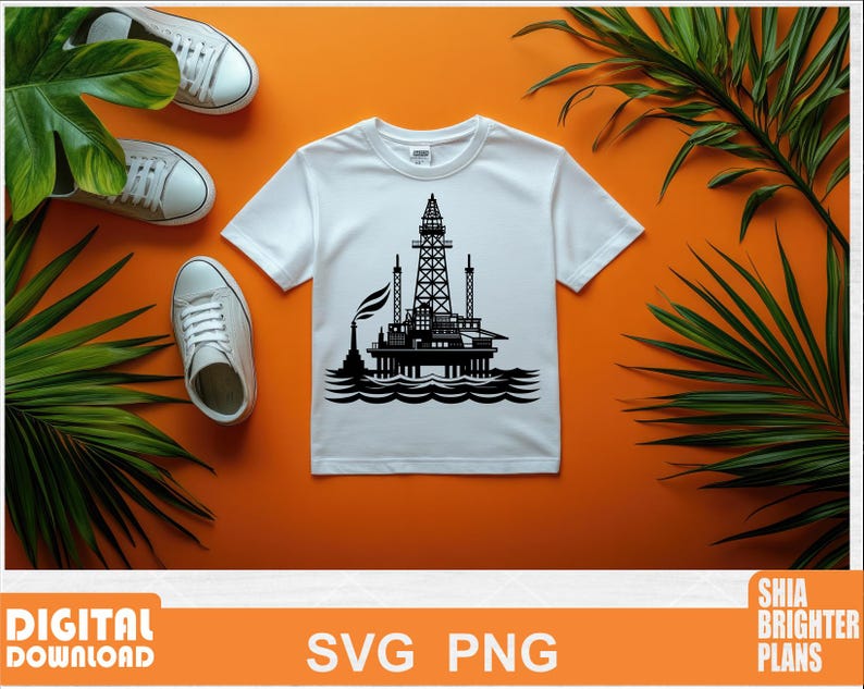 Offshore Rig Svg File Sea Drilling Oil Rig 2 SVG, Oil Rig SVG, Oilfield Svg, Oil Pump Svg ...