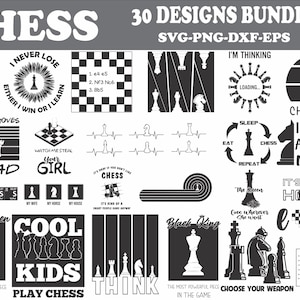 Cool Chess Bundle svg, Chess svg, Sports svg - Instant Download-Digtal files for chess design for cricut, SVG,PNG.