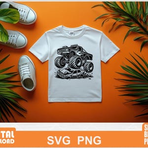 Cool Monster truck svg, monster truck svg, truck svg, off road truck svg, SVG, PNG Files for monters truck.