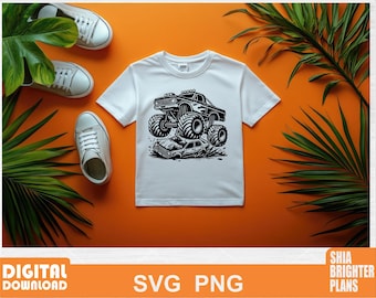 Cool Monster truck svg, monster truck svg, truck svg, off road truck svg, SVG, PNG Files for monters truck.