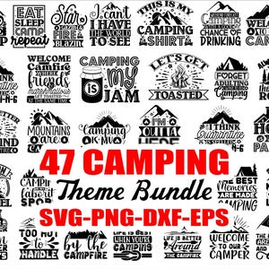 Camping SVG Bundle, Campfire SVG, Outdoor Adventure Designs, Wilderness Clipart, Digital Download