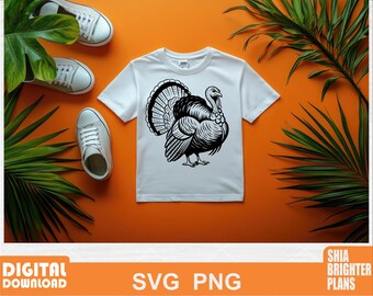 Turkije SVG-bestand voor Cricut, snijbestand Thanksgiving, decoratie voor feestdagen, herfstdecoratie, digitale download