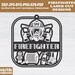 Firefighter Signs, Custom Name Sign Laser Cut, Fire Fighter Paper Cut ...