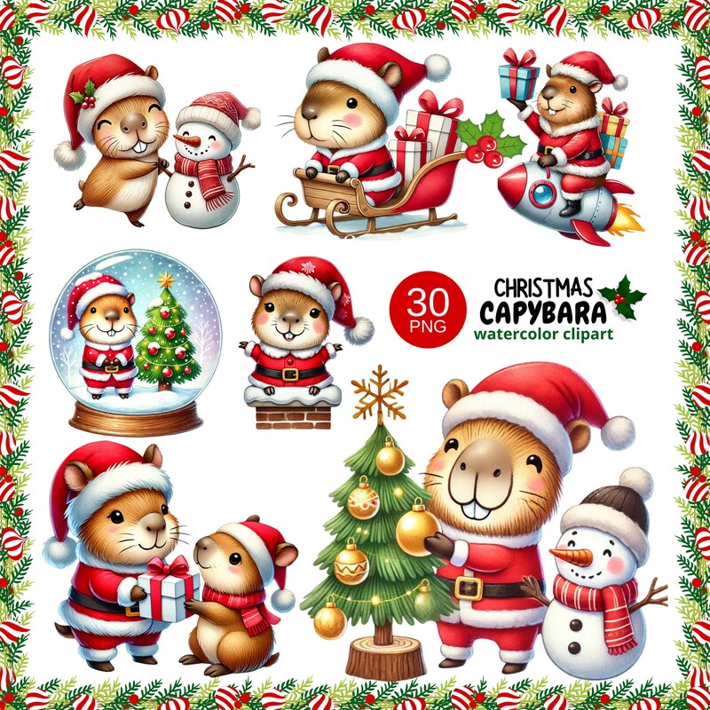 Christmas capybara - Etsy México