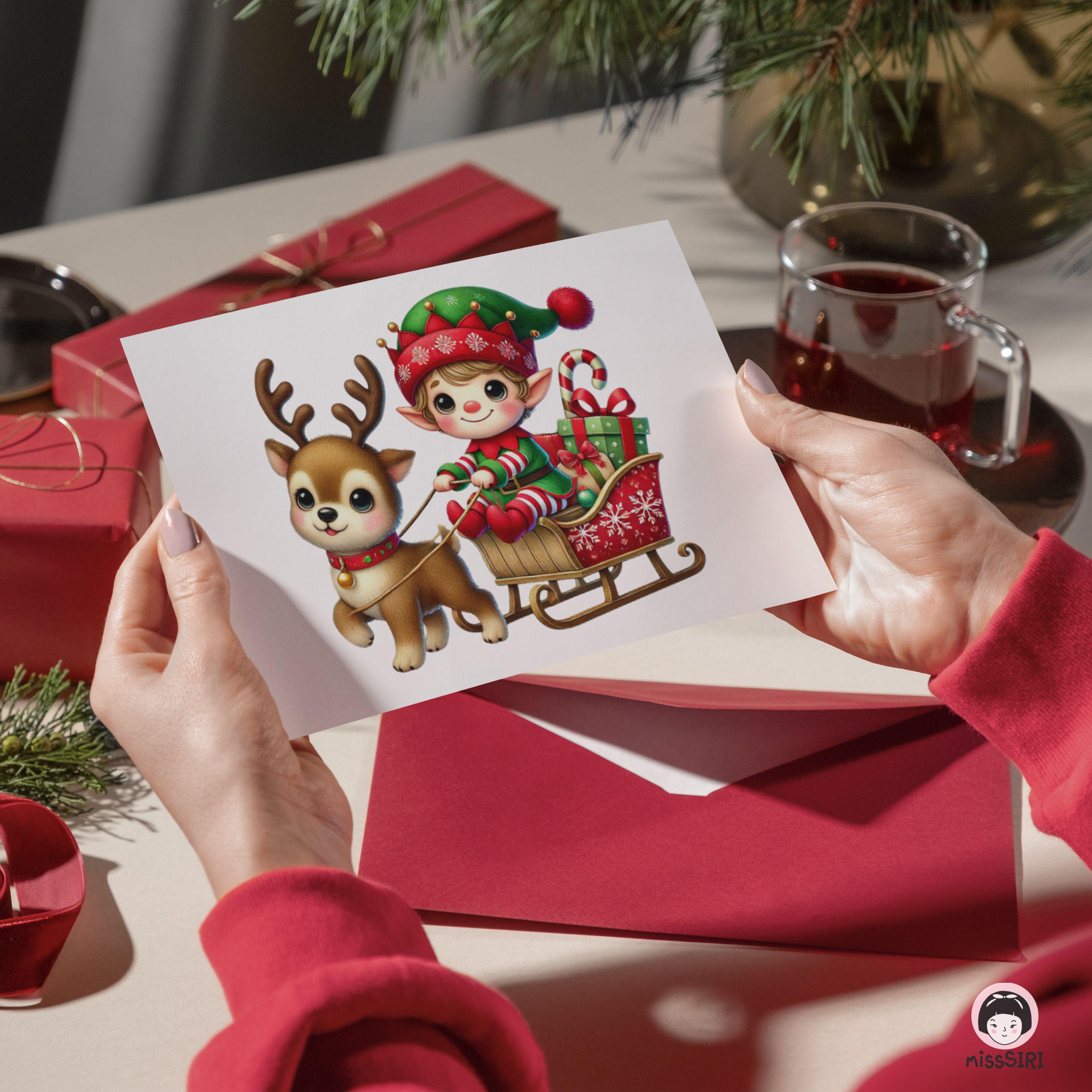 Elf Elements Christmas Elf Watercolor Clipart - 27 PNG Elf Elements for Holiday ...