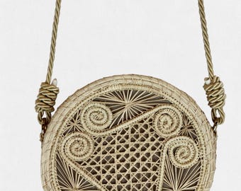 Iraca Palm Small Round Purse