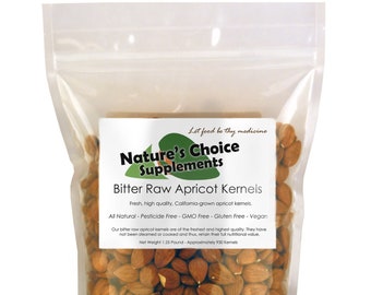 Bitter Apricot Kernels, 1 Pound All Natural & California Grown