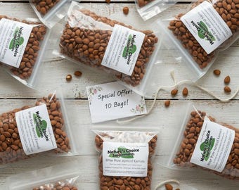10 Pounds Bitter Apricot Seeds, California Grown, 1 lb, All Natural, GMO Free, Organic Farms