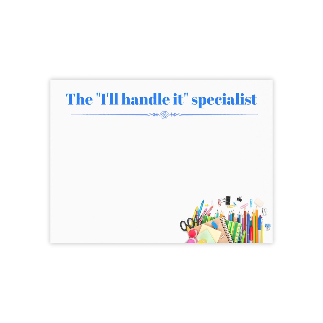 Secretary Sticky Notes Custom Post-it Specialist Office Secretary Stationery Administrative ...