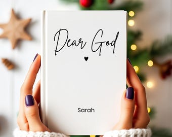 Dear God Personalized Prayer Journal, Custom Prayer Notebook, Christian Gift Journal, Prayer Diary, Gifts for Women, Faith Journal, Mom Gift