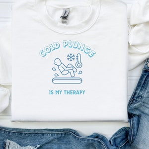 Cold Plunge Sweater, Cold Water Ice Bath Sweatshirt, Cold Water Therapy, Polar Plunge Crewneck, Ice Plunge Sweatshirt, Self-Care Apparel