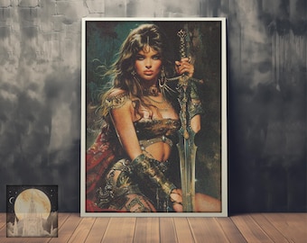Barbarian Warrior - Dark Fantasy Wall Art - Medieval Fantasy Poster/Print