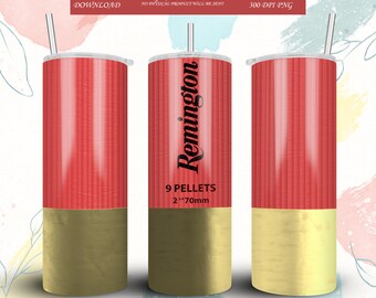 Shotgun Shell Tumbler Design, For 20oz Tumbler, Sublimation Design, Novelty Cup, Tumbler PNG, Sublimacion, Waterslide, Vinyl Wrap, Seamless