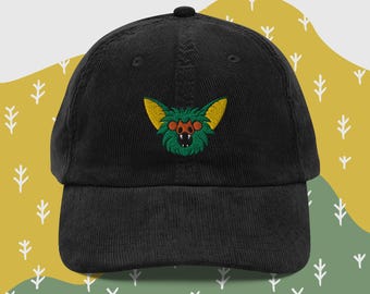 Green Bat Vintage Corduroy Cap