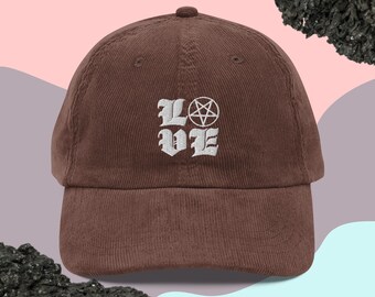 LOVE Pentagram Vintage Corduroy Cap