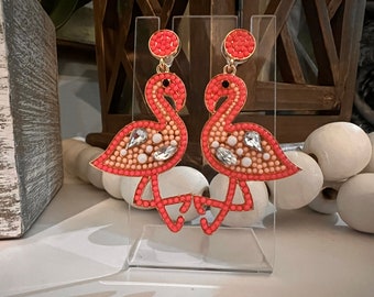 Boutique Gem Flamingo Earrings