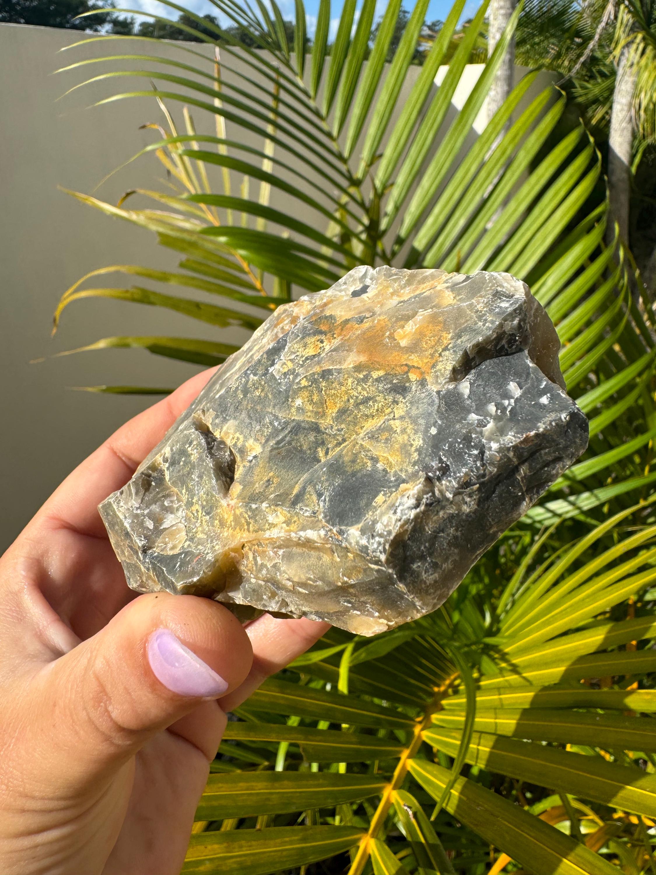 Australian Rough Smokey Translucent Chalcedony Jasper Chunk 734 Grams ...