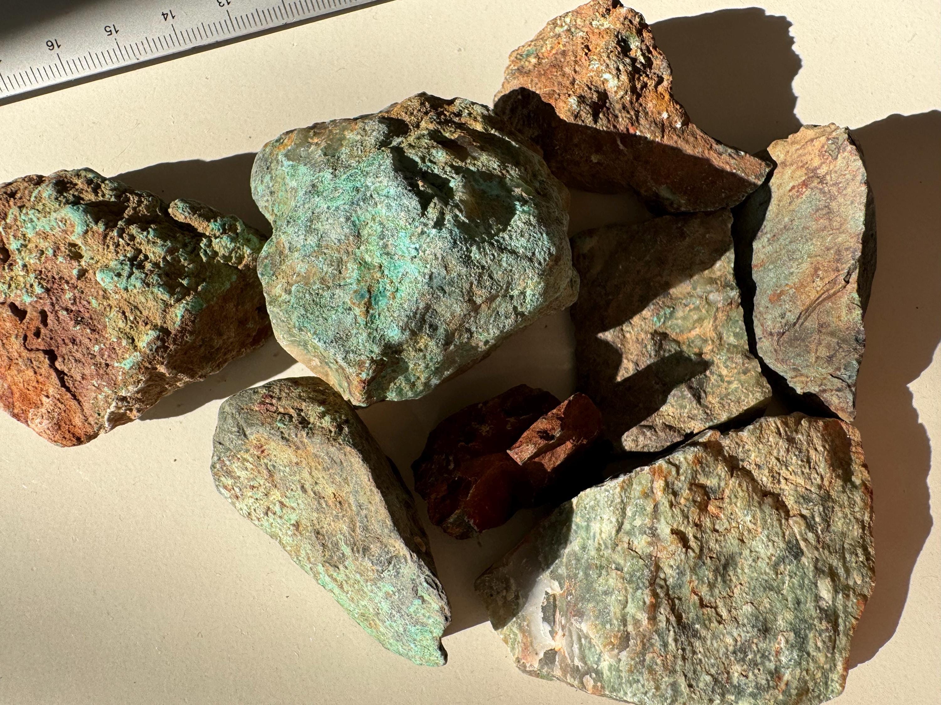 Australian Rough Chrysocolla Mix 300 Grams Natural Untreated Rocks ...