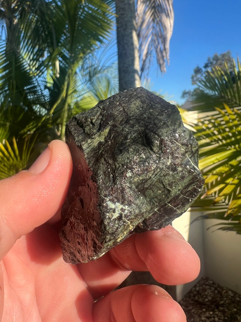 Magnetite Rough Australian Rough Magnetite Iron Dendrite on Silicified Serpentinite ...
